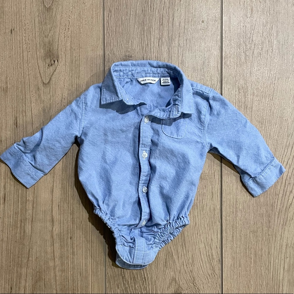 Janie and Jack Baby dress shirt/onesie